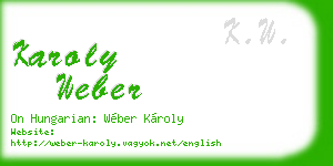 karoly weber business card